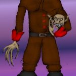 monster with his head on his hand
