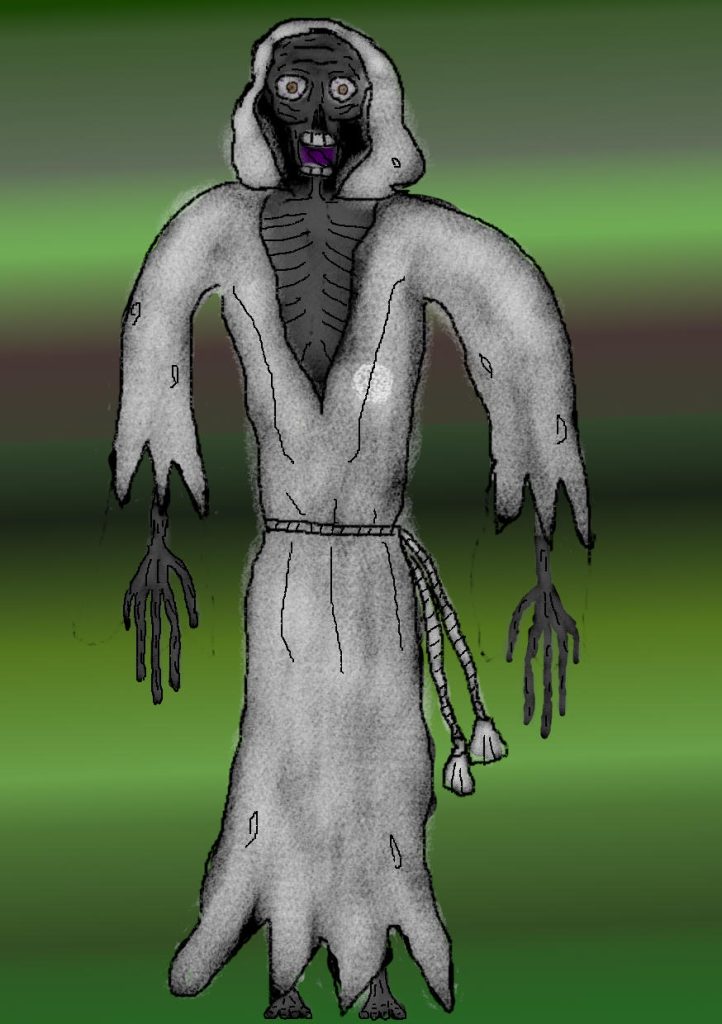 zombie wearing a shroud