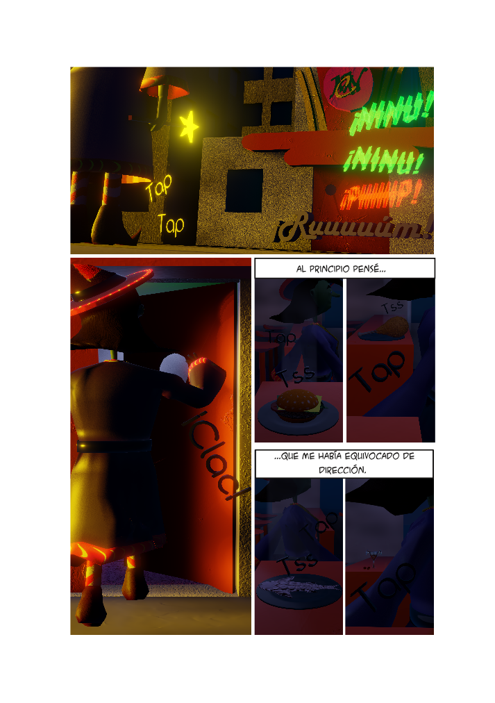 First page of the new comic already done - Dancing Demon