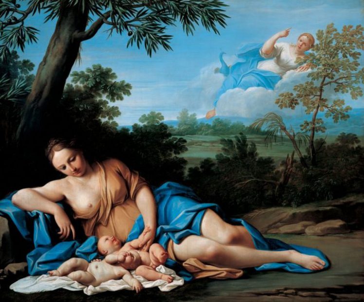 The birth of Apollo and Artemis
