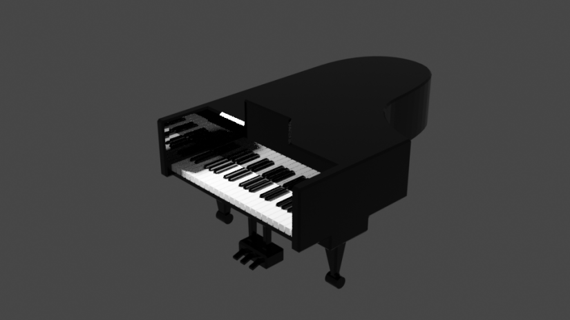 El infame piano – Versión 3D – Primeros Renders